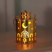 Décoration suspendue artisanale en fer doré, sans électricité, couleur personnalisable, pour Aïd Moubarak, Ramadan, Thanksgiving, Noël, Nouvel An, style arabe musulman