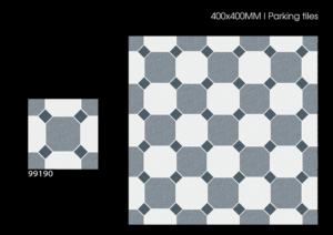 Baldosas Modernas para Estacionamiento Exterior 40x40cm 400x400mm 16x16 Pulgadas, Textura Mate, Construcción Resistente - Product Image 3