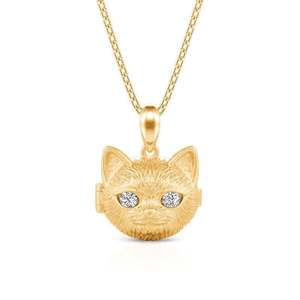 Jeulia Custom Photo Vivid Cat <b>Locket</b> Necklace with Bezel Setting Perfect Gift - Product Image 2