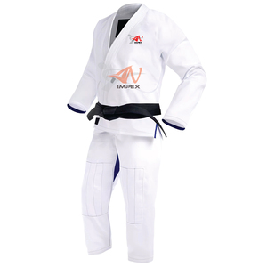 Gi de karaté blanc super lourd unisexe personnalisable en polyester et coton mélangé équipement d'entraînement martial Rash Guard MMA Style - Product Image 1