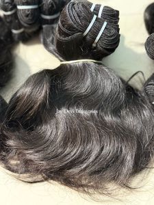 Faisceaux de cheveux ondulés indiens bruts à cuticules alignées du fabricant, double trame, sans perte ni emmêlement. - Product Image 2