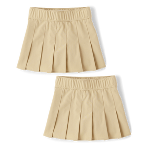 Lot de 2 robes d'école plissées à séchage rapide pour filles-Style décontracté en polyester et coton pour enfants - Product Image 3