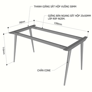 Minimalist Steel Coffee Table Legs HCCO006 Assembly Required Classic Design for Dining & Hospital Use - Product Image 2