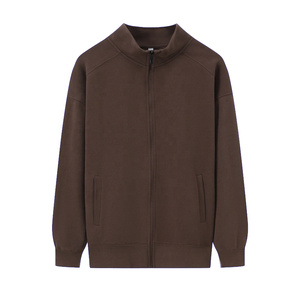 แจ็กเก็ตผ้าฟลีซผู้ชายสำหรับฤดูหนาวปกตั้งอบอุ่นสีทึบสไตล์สตรีทแบบสั่งทำบริการ OEM - Product Image 3