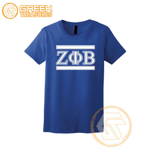T-shirt décontracté en coton de haute qualité personnalisé Zeta Phi Beta, vêtements de sororité pour femmes, broderie respirante pour fraternité - Product Image 5