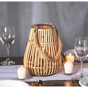 Eco Friendly Hand Braided Wicker Lantern Holder for <b>Candles</b> Natural <b>Cheap</b> Price Eco Friendly Rattan <b>Candle</b> Holders - Product Image 5