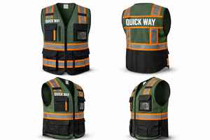 Chaleco de Seguridad de Alta Visibilidad Personalizado, Ropa de Trabajo Reflectante con Múltiples Bolsillos, QUICK WAY - Product Image 5