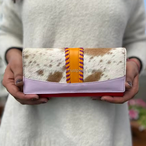 หนังรีไซเคิลแฮนด์เมดมีสไตล์พิมพ์สัตว์คลัทช์ที่ไม่ซ้ํากันผู้หญิงหลายสีกระเป๋าขายร้อนกระเป๋าสตางค์หนังรีไซเคิลที่สวยงาม - Product Image 4