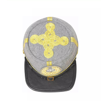 ÉDITION LIMITÉE Fabriqué en usine WW2 ALLEMAND WW11 VISOR SA Kepi SHAKO Black Top HAT