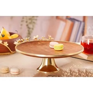 Nouveau support de gâteau en bois décoratif de table de forme de rectangle antique pour des outils d'accessoires de cuisine présentoir de gâteau de mariage - Product Image 4