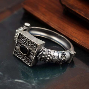 Bracelet de fête en laiton pur Look argenté Bracelet taille libre Bracelet oxydé ouvrable produit en vrac fait main réglable - Product Image 1