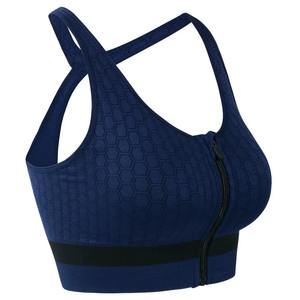 Soutien-gorge de sport sans couture à impact élevé pour femmes bretelles croisées dans le dos coussinets amovibles respirant Yoga course Fitness Gym utilisation Style Simple - Product Image 4