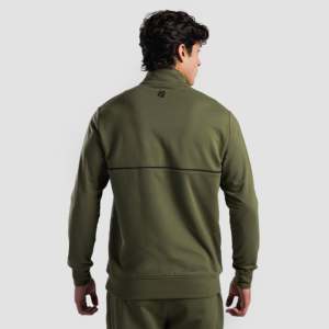 Suéter Premium de Punto con Media Cremallera, Talla XL, Diseño Sólido Color Oliva, Cremallera Personalizada, Logotipo Bordado y Serigrafiado, Forro Premium - Product Image 2