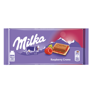 Milka Raspberry Creme Chocolate <b>Bar</b> 100g - Product Image 3