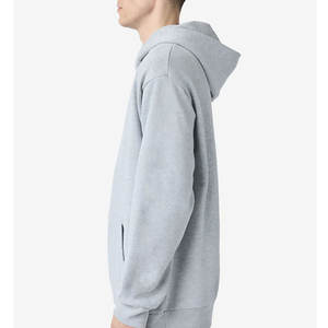 Sweat à capuche ample avec lettre en molleton basique solide Sweat à capuche à manches longues avec poche kangourou - Product Image 2