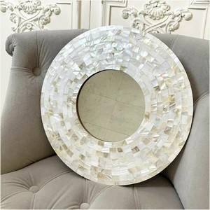 Miroir mural rond en nacre de haute qualité Décoration de maison de luxe Made in Viet Nam Fournisseur en gros - Product Image 3