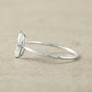 Taille personnalisable Bague de mariage en argent sterling 925 pour femme de haute qualité Moissanite étincelante Anneaux fins en acier inoxydable taillé Marquise - Product Image 3
