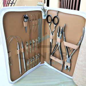 High Quality Surgical Grade Stainless Steel Hair <b>Extension</b> Pliers Kit for Hair Stylists Silver Polish Finish Custom Brand - Product Image 6