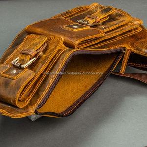 Genuine Leather Vintage Handmade Crossbody chest bag Casual Shoulder <b>Purse</b> Customized Sling <b>Backpack</b> Fanny Pack - Product Image 5