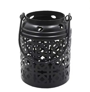 Lanterne décorative en fer faite à la main pour salle de table et éclairage festif Bougeoir décoratif Forme ovale Design attrayant - Product Image 6