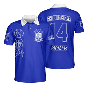 Phi Beta Sigma 1914 para Camisa 100% Algodón 220 GSM Bordado en Chenilla Divine Nine Hermandad Griega Vintage Heritage - Product Image 1