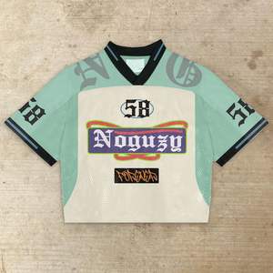 Fabricante de alta calidad Hombre Retro Manga corta Rayas Boxy Fit Cropped Polo Camisetas Vintage Malla Fútbol Jersey Hombres - Product Image 4