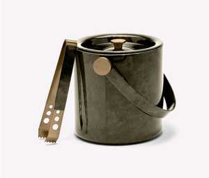 Cubo de hielo con pinzas Cubo de hielo champán cubos de hielo con pinzas Acero inoxidable Color verde claro Sombra de mármol - Product Image 1