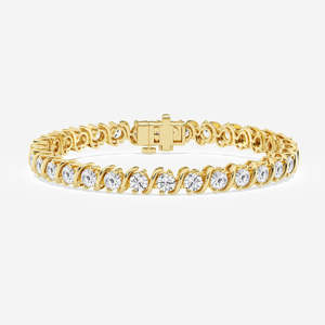 สร้อยข้อมือเพชรทรงกลมเพาะเลี้ยงในห้องปฏิบัติการแบบเทนนิส ทอง 14k เครื่องประดับแฟชั่น - Product Image 2