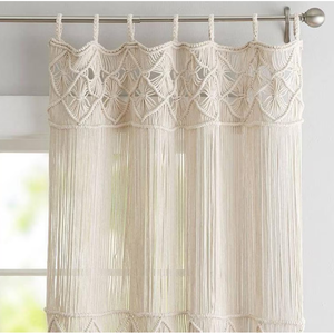 Paravent en macramé, Tapisserie murale bohème en tissu pour décoration intérieure, Rideau de porte bohème d'extérieur, Corde décorative pour Halloween - Product Image 1