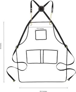 Peluquero | Delantal de peluquero para Mujer | Delantal impermeable para uso en salón de vinilo - Product Image 1