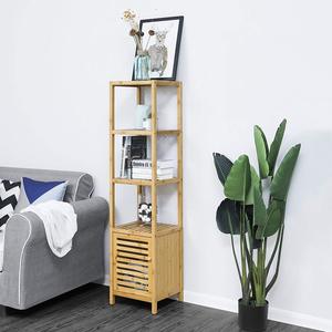 BFKS024-34x33x145cm Decorative Bamboo Cabinet with <b>Wall</b> & <b>Display</b> Shelf - Product Image 5