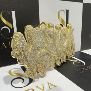 Pendentifs et breloques en or massif 14 carats personnalisés Pendentif en diamant de haute qualité certifié IGI Pendentif hip-hop glacé pour hommes - Product Image 2