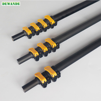 DEWANDE Kit di Pulizia per Pannelli Solari e Finestre con Asta Telescopica Ecologica da 30 Piedi, Spazzola con Setole Morbide e Asta di Prolunga in Alluminio