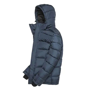 Veste bouffante à capuche résistante à l'eau à manches longues et à fermeture éclair complète - Product Image 5