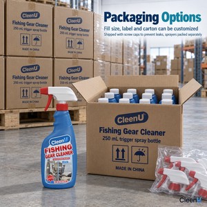 Spray detergente per mulinelli da pesca 250ml, inibitore di ruggine, detergente per attrezzatura da pesca in acqua salata per canne, guide e scatole porta attrezzi, OEM Private Label - Product Image 5