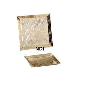 Mesa de comedor Bandeja de servicio Snacks Pasta o servidor de comida Cena o postre Bandeja de servicio Bandeja de metal decorativa hecha a mano - Product Image 1