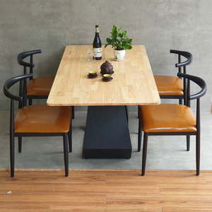 Ensemble de table et chaises de salle à manger rectangulaire classique minimaliste 160x80cm 4 places Meubles de maison en bois de luxe -CBBA121 - Product Image 3