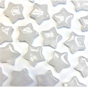 Sculpté à la main 30mm naturel plat clair Quartz étoile pierre Reiki cristaux de guérison étoiles pour la décoration de la maison - Product Image 4