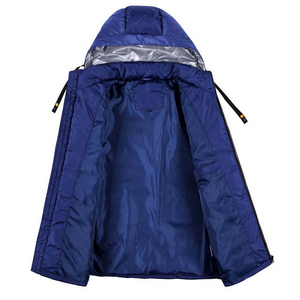 Custom Made Men's Lightweight Puffer Jackets Long-Sleeve Full-Zip Water-Resistant Hood <b>Coat</b> High Street Style for Winter - Product Image 6