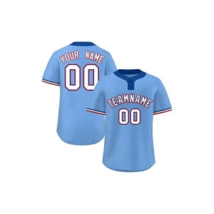 Haut de maillot de baseball pour hommes, col en V personnalisable de haute qualité avec tissu respirant durable, Offre Spéciale à un prix raisonnable - Product Image 5