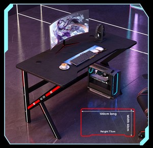 Mesa de juego ajustable ergonómica, Metal duradero, diseño moderno de lujo, portavasos de madera, altura ajustable, uso de oficina, melamina - Product Image 5