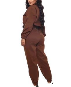 ชุดวอร์มสองชิ้นสำหรับผู้หญิงชุดออกกำลังกาย2025แฟชั่นใหม่ล่าสุดออกแบบได้ตามต้องการ - Product Image 5