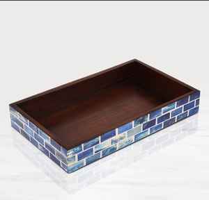 ถาดเสิร์ฟทรงสี่เหลี่ยมสวยงามสำหรับตกแต่งบ้านรับประทานอาหารและให้เป็นของขวัญ - Product Image 2