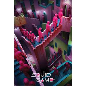 Póster de Estilo Moderno de Squid Game con Diseño de Escaleras Locas para Decoración de Pared de Netflix - Product Image 4