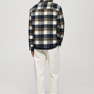 เสื้อเชิ๊ตผ้าสักหลาดสำหรับผู้ชายเสื้อเชิ้ตแขนยาวผ้าสักหลาดสำหรับผู้ชายวัสดุทนทาน - Product Image 2