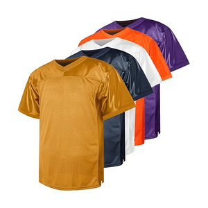 Camiseta de fútbol americano personalizada corta de verano transpirable diseño de impresión nombre del equipo/Número juego entrenamiento ropa deportiva de talla grande - Product Image 1