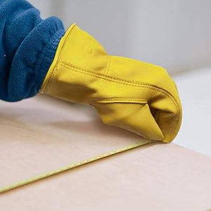 ถุงมือทำงานหนังวัวโพลีเอสเตอร์คุณภาพสูง บุด้วยผ้าฝ้าย กันลื่น กันน้ำ ขนาดสั่งทำ สีขาว ราคาขายส่ง - Product Image 4