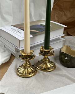 Bougeoir antique bâton chic décorer la maison festive hôtel restaurant or bougies bâtons Collection élégant dépareillé - Product Image 2