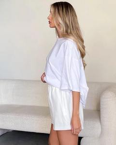 Camiseta Extra Grande de Algodón Transpirable Clásica para Mujer, Cuello Redondo, 100% Algodón Tejido, para Invierno, Personalizable - Product Image 2