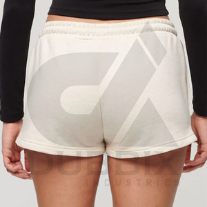 Pantalones cortos con logotipo esencial para mujer, pantalones cortos deportivos 100% algodón, logotipo personalizable, pegatina, diseño de patrón de Color, pantalones cortos para mujer - Product Image 2